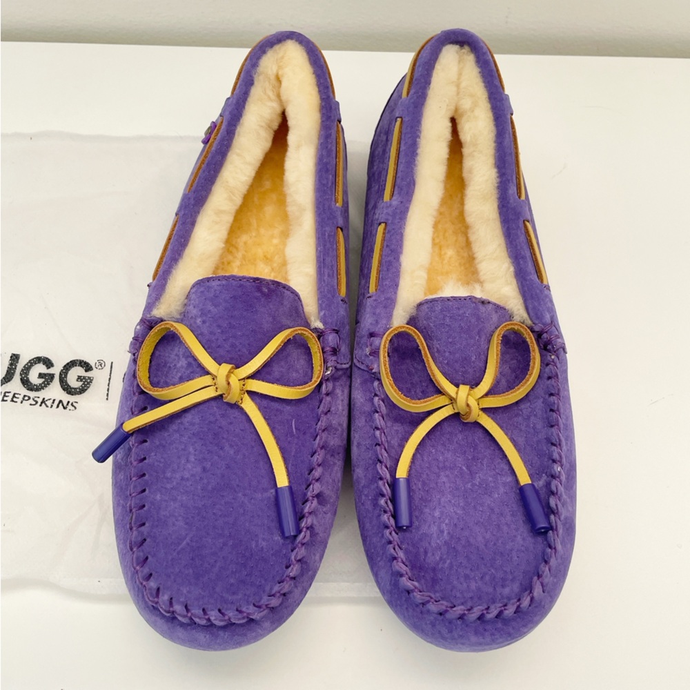 New Ugg moccasin everugg miracle moccasin purple loafer slipper boat shoe Sherpa